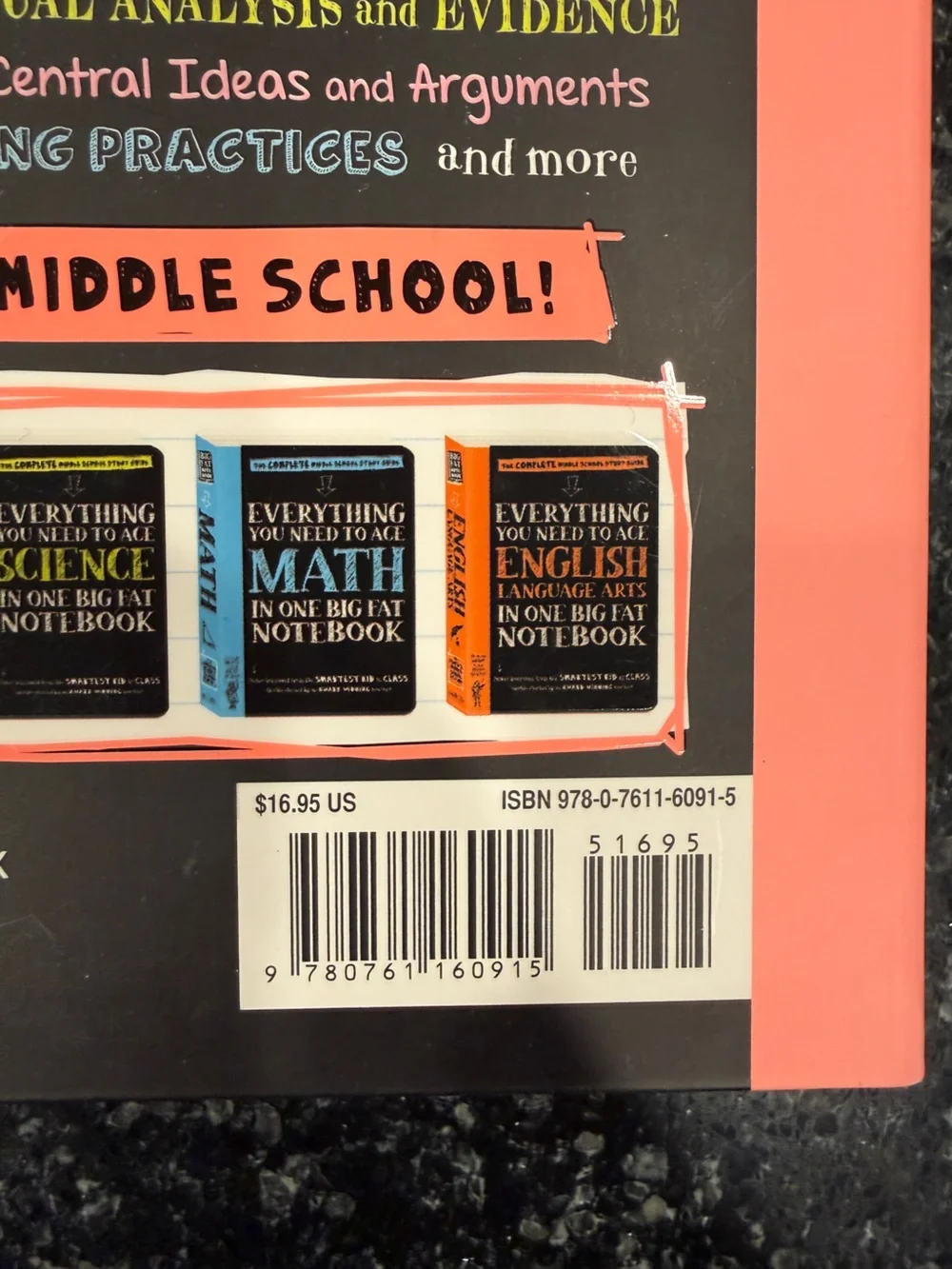 “Everything You Need to Ace English Language Arts” in Middle school Book.  New.